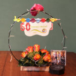 Bloemstuk met standaard